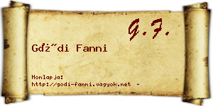 Gódi Fanni névjegykártya