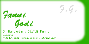 fanni godi business card